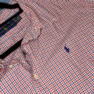 Short sleeve polo button up